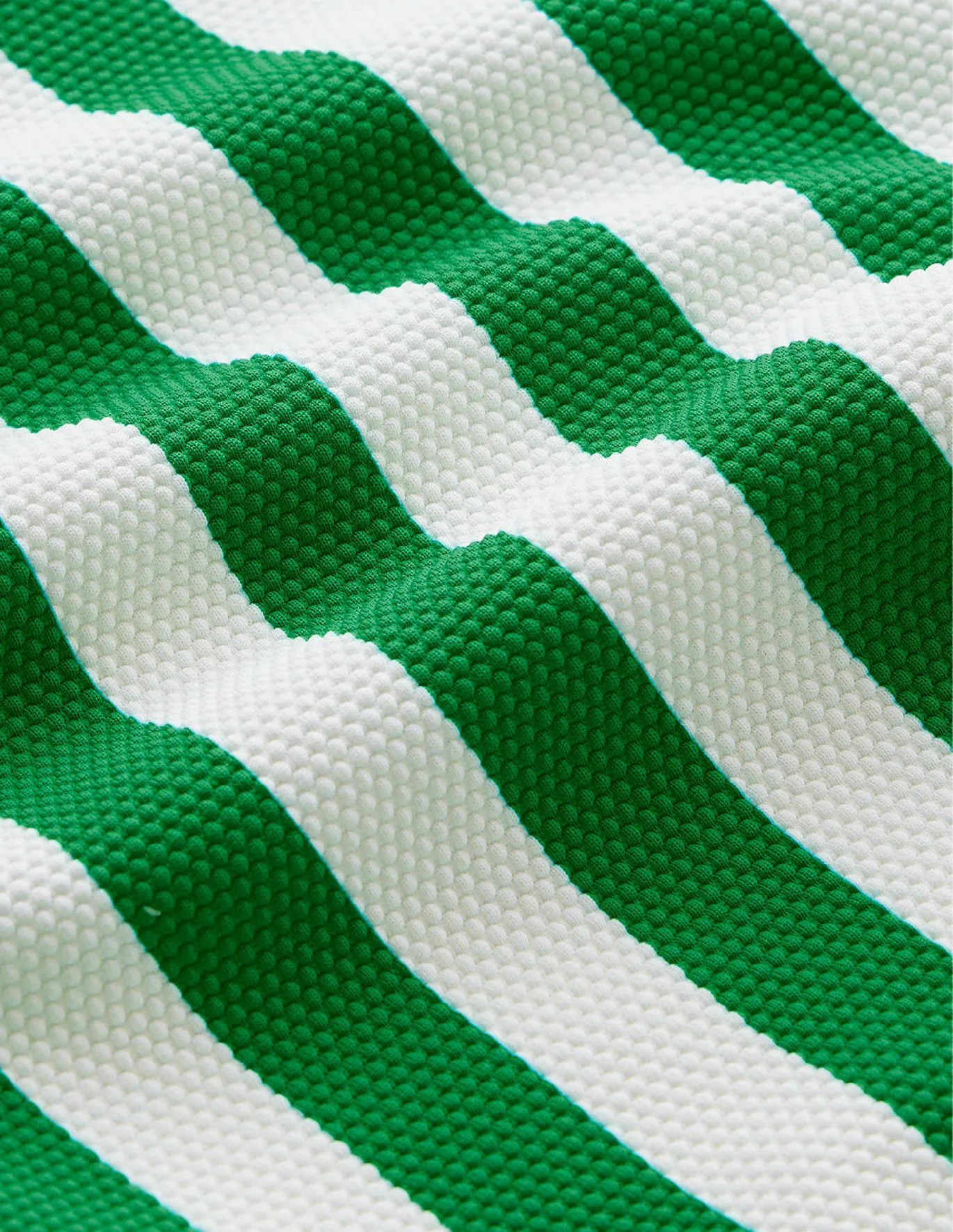 Skinny Strap Stripe Swimsuit - Rich Emerald, Ivory Stripe | Boden (US)