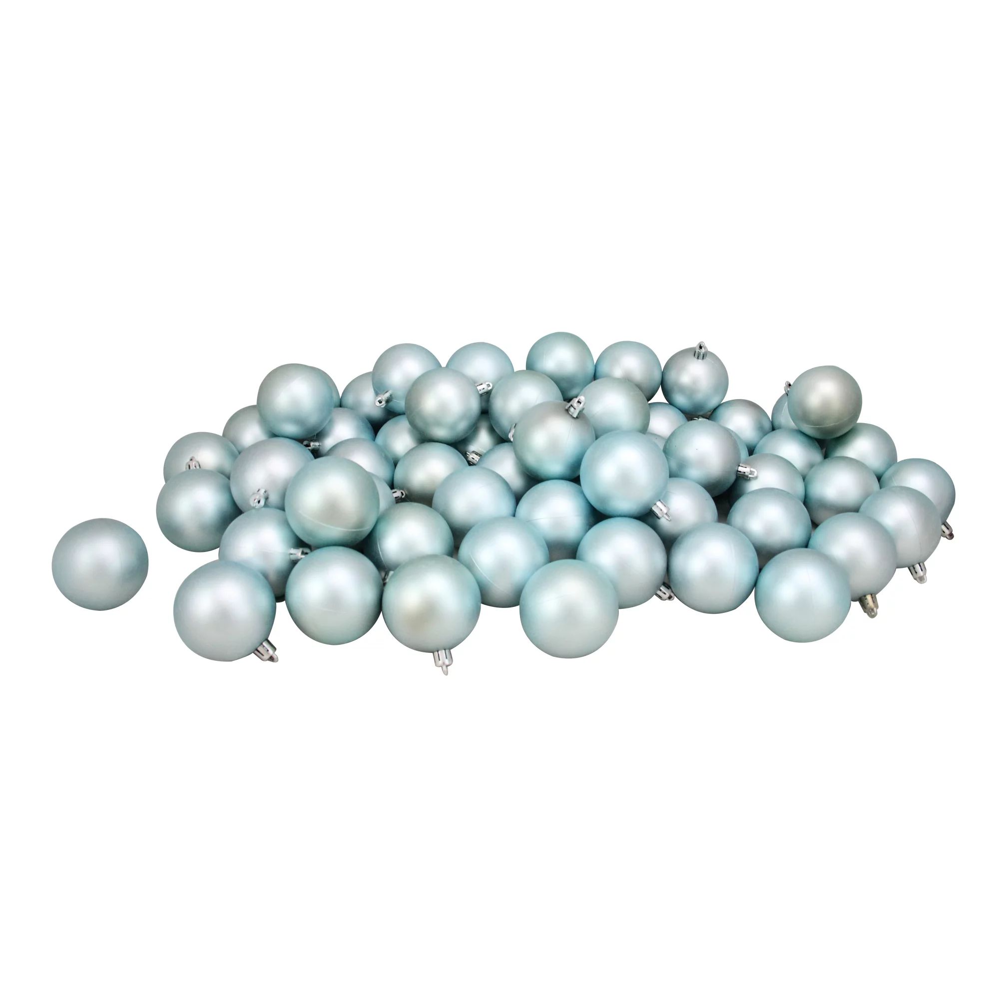 60ct Matte Baby Blue Shatterproof Christmas Ball Ornaments 2.5" (60mm) - Walmart.com | Walmart (US)