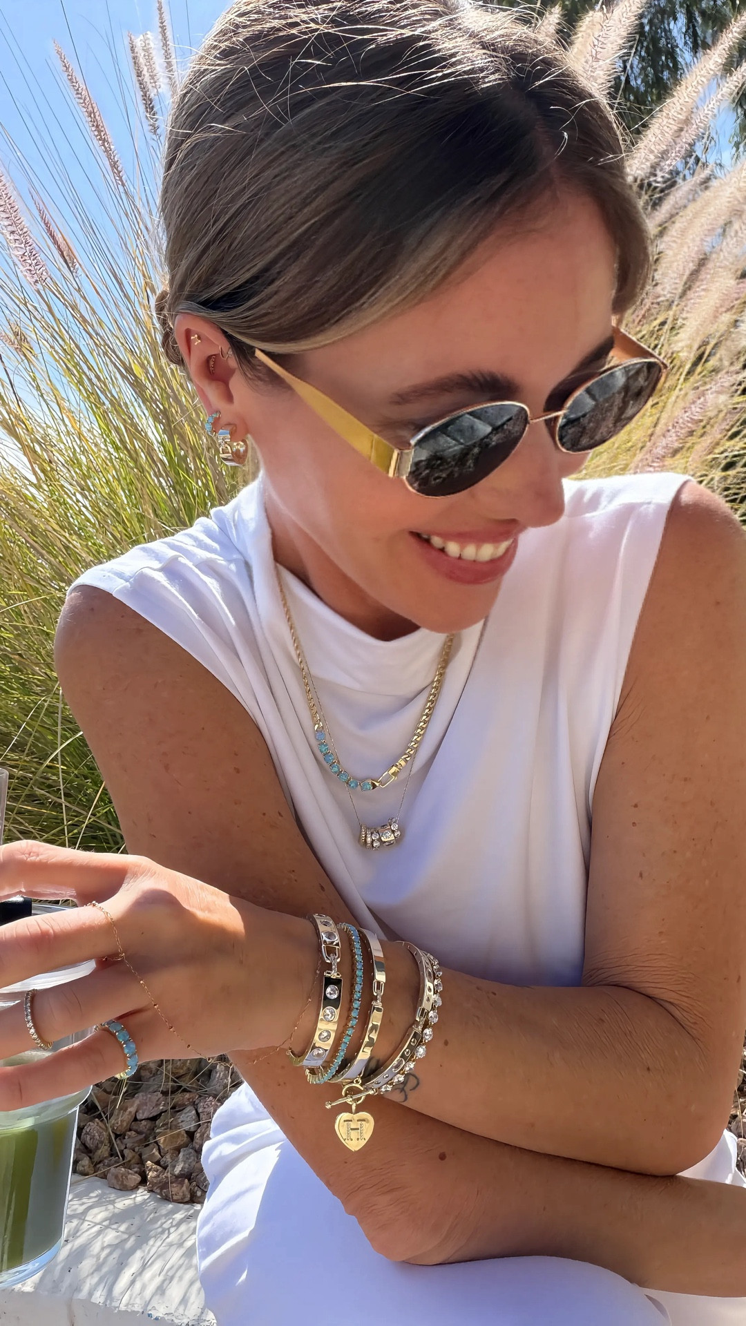 matcha, vitamin D, and good jewelry 
✨🍵☀️ 

#LTKdayinmylife #LTKmorningroutine #LTKootd