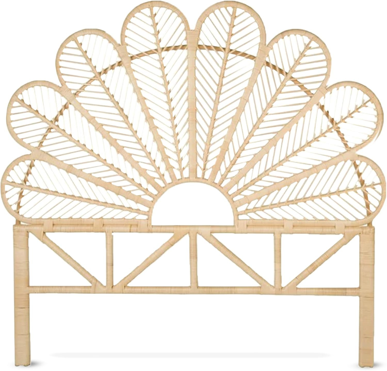 KOUBOO Petal Rattan Twin Headboard, Bedroom, Bedroom Furniture, Headboard, Twin Size, Tropical De... | Amazon (US)