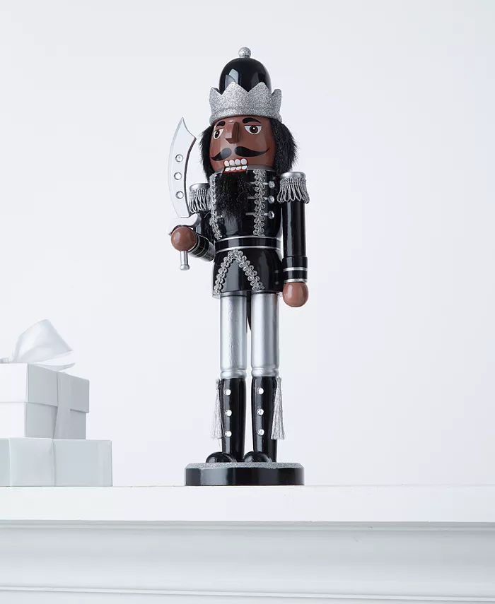 Black & White Black & Silver African American Nutcracker King with Knife, Created for Macy's | Macy's