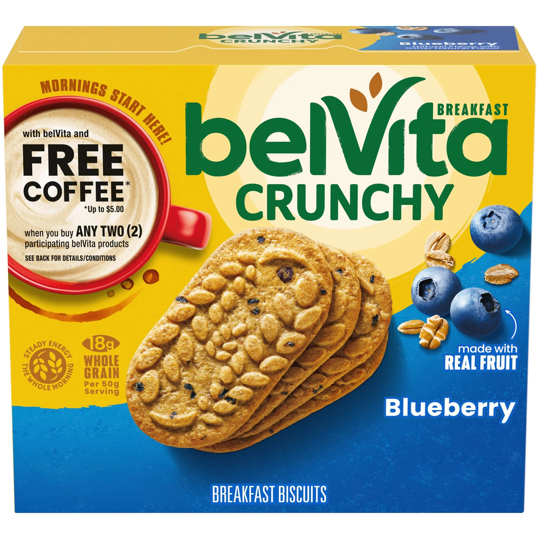 belVita Breakfast Bars Biscuits, Blueberry, 5 Packs (4 Biscuits Per Pack) | Walmart (US)