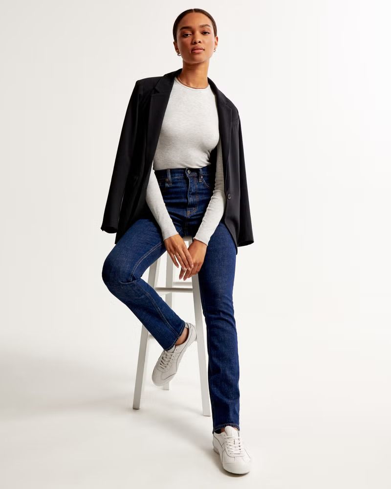 Women's Ultra High Rise 90s Slim Straight Jean | Women's Bottoms | Abercrombie.com | Abercrombie & Fitch (US)