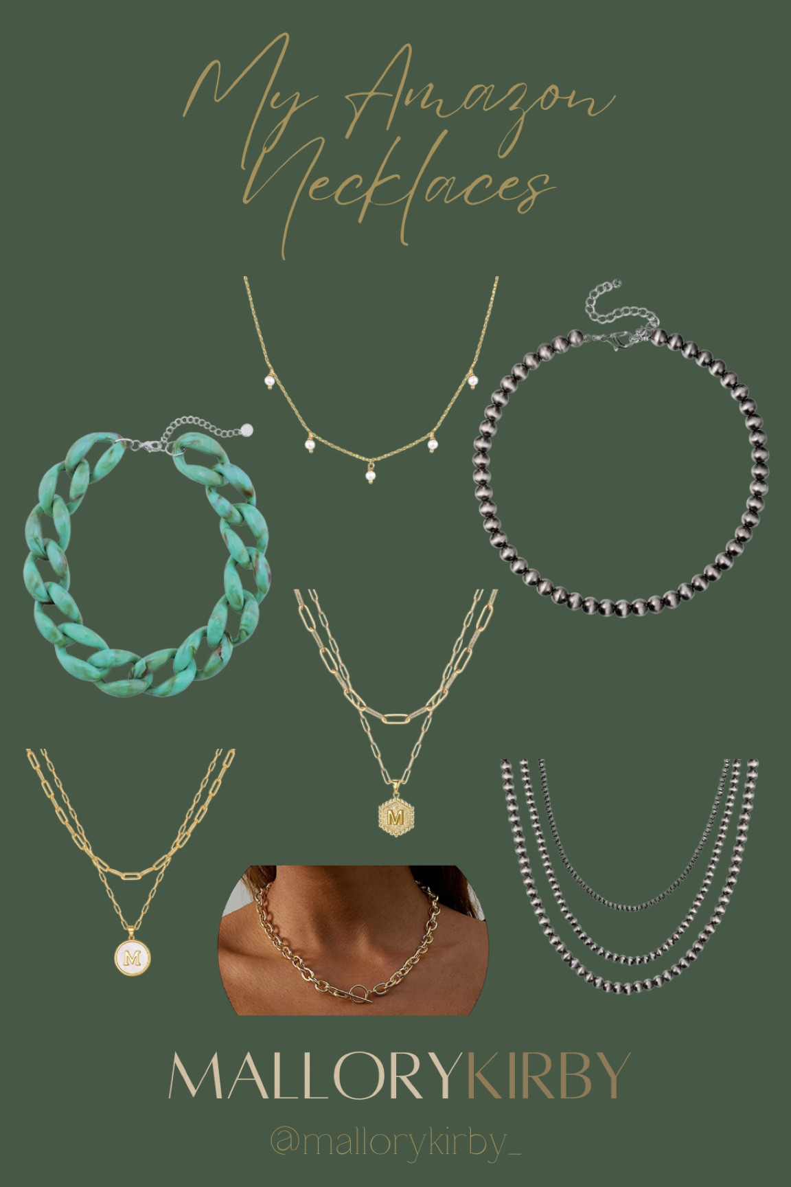 My Amazon necklaces! They are so affordable 🤍