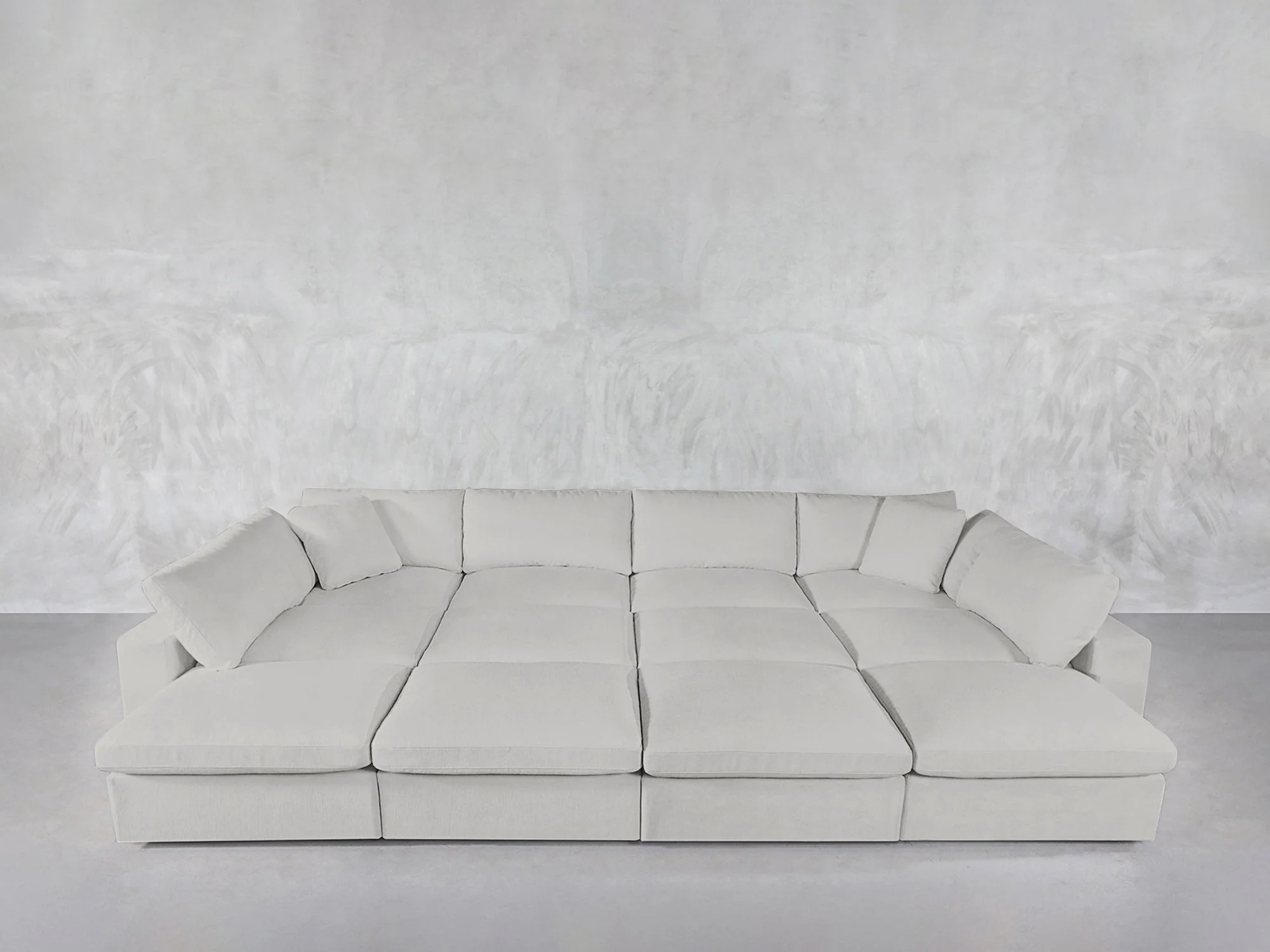 12-Seat Deep Modular Daybed - Grey Beige (Greige) / Extra-Deep | 7th Avenue