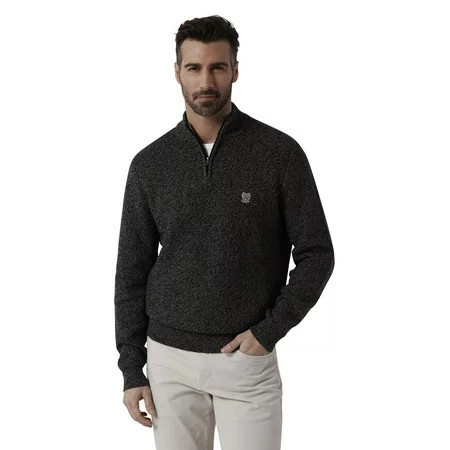 Chaps Men s & Big Men s Twist Honeycomb Solid Quarter Zip Sweater | Walmart (US)