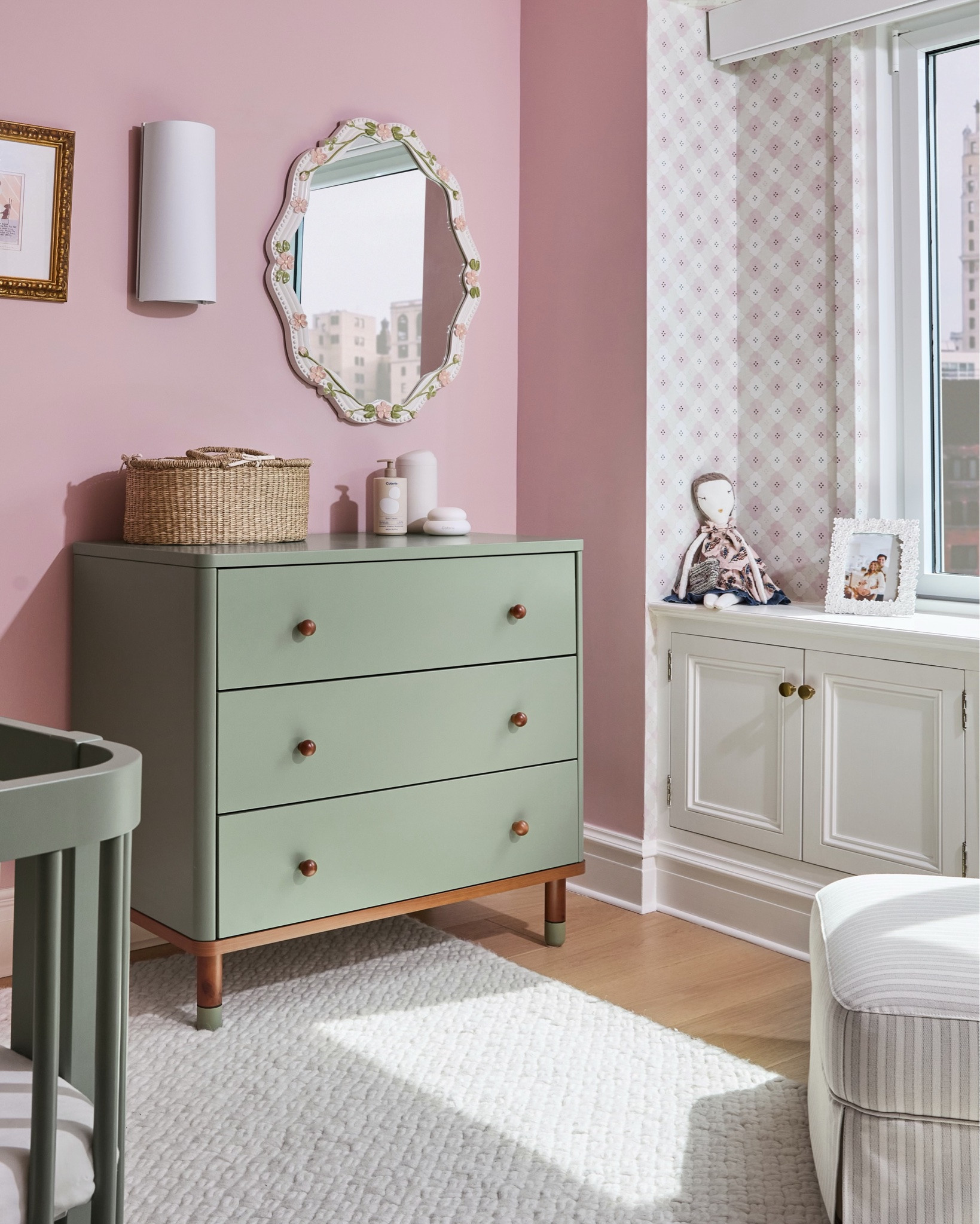 Sharing baby girl’s nursery today 🕊️💕 a room that truly feels like a dream come to life thanks to @Nestig! 

I had already drenched the room in pink when it was my office before we moved in, so honestly you could say I was subconsciously manifesting a baby girl. We didn’t choose the gender of our embryo during IVF, so the second I found out she was on the way, I immediately knew I wanted the room to feel feminine, whimsical, and warm. The pink, green, and gold combo just felt so dreamy and I honestly couldn’t be happier with how it turned out.

#LTKBaby #LTKBump #LTKmomlife