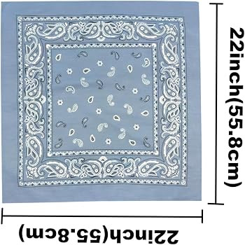 Unisex Bandanas Single Pack Super Soft Cotton 22 inch Cowboy Large Handkerchief with Nice Package | Amazon (US)
