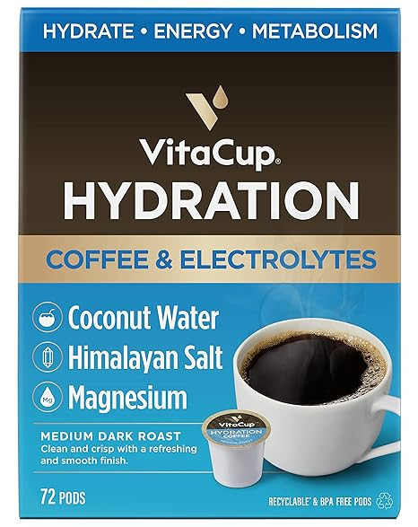 VitaCup Hydration Coffee Pods, The First Coffee That Hydrates You w/ Electrolytes, Coconut Water,... | Amazon (US)