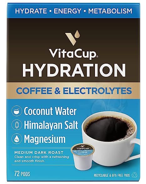 VitaCup Hydration Coffee Pods, The First Coffee That Hydrates You w/ Electrolytes, Coconut Water,... | Amazon (US)