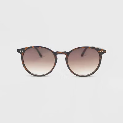Women's Plastic Round Sunglasses - Wild Fable™ Brown | Target