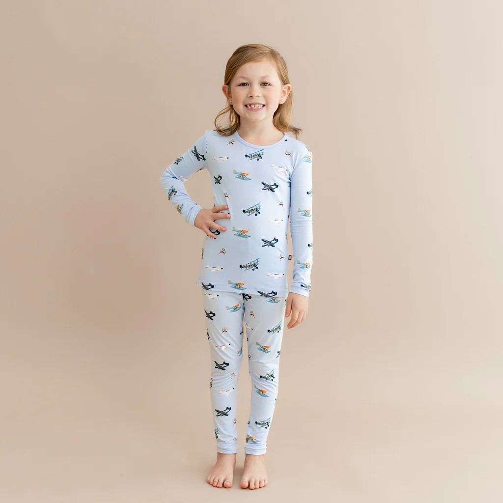 Long Sleeve Pajamas in Take Off | Kyte Baby