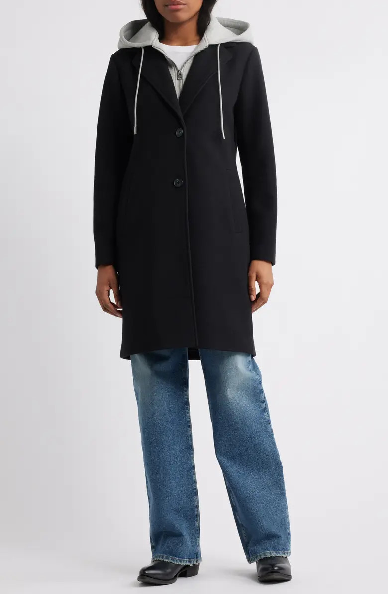 Lucky Brand Layered Hoodie Bib Coat | Nordstrom | Nordstrom