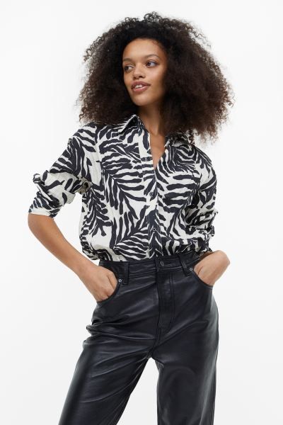 Crinkled Chiffon Shirt | H&M (US)