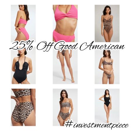 Stock up for summer @goodamerican with flattering one pieces (I love to wear them as bodysuits!) on trend bikinis and get 25% it all with code SAVE25 #investmentpiece 

#LTKunder100 #LTKswim #LTKsalealert