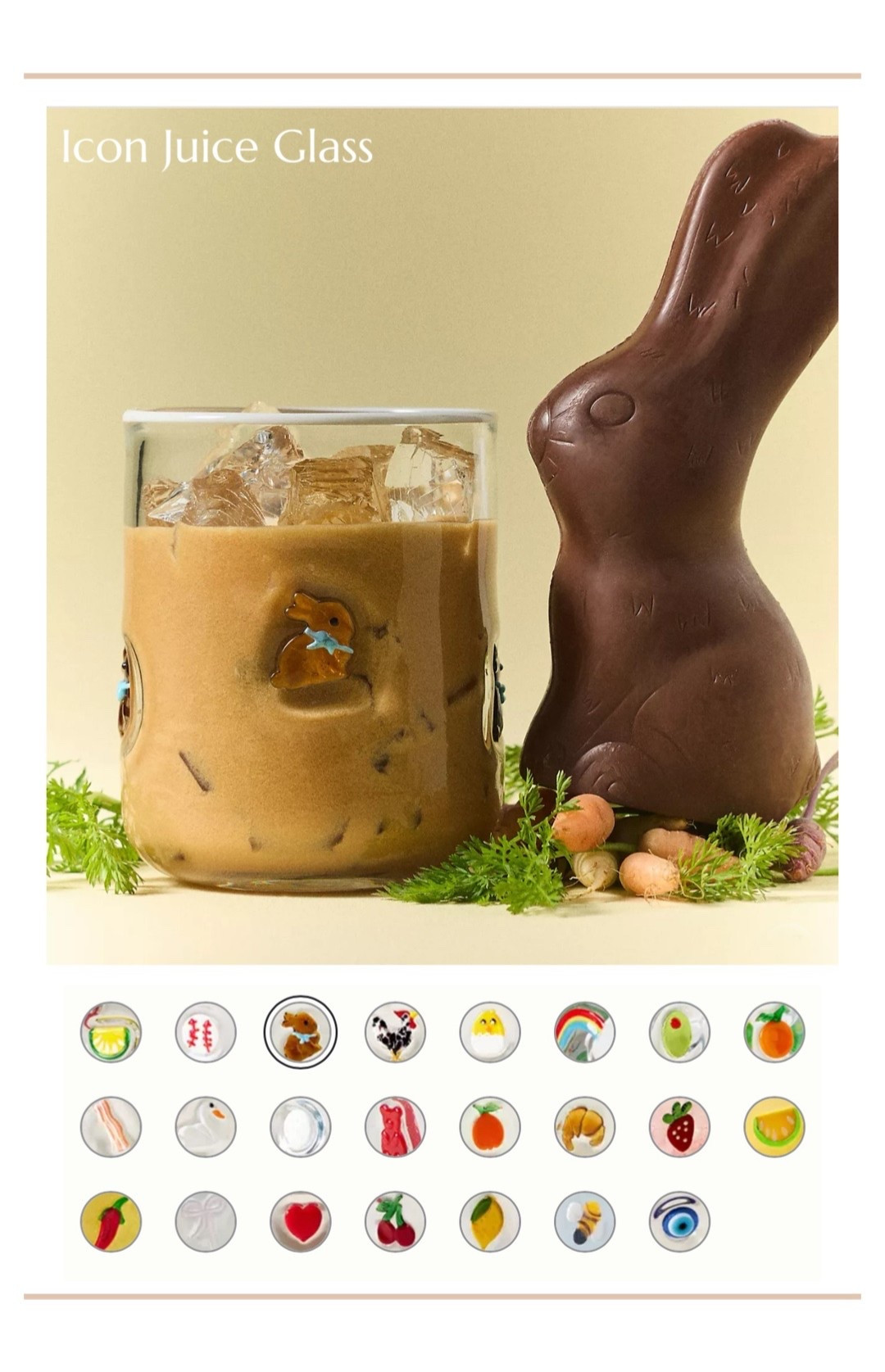 Easter icon juice glass