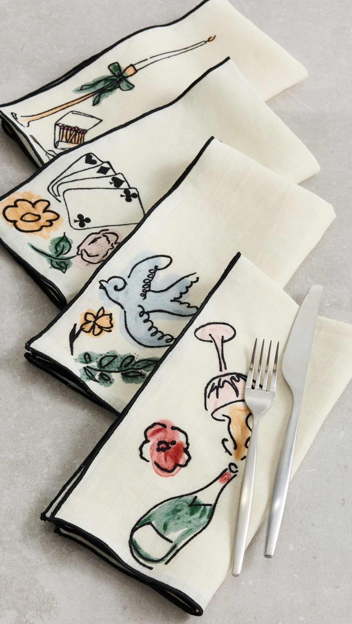 Embroidered Linen Napkins | Shopbop