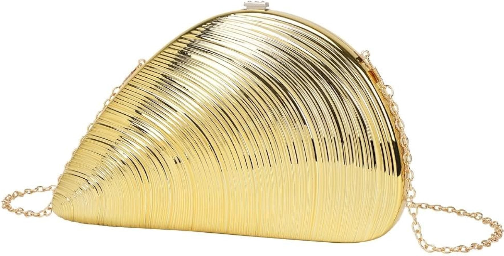 Jusavie Seashell Acrylic Evening Clutch Bag Women 2025 Glitter Purse Handbag Chain Shoulder Bag f... | Amazon (US)