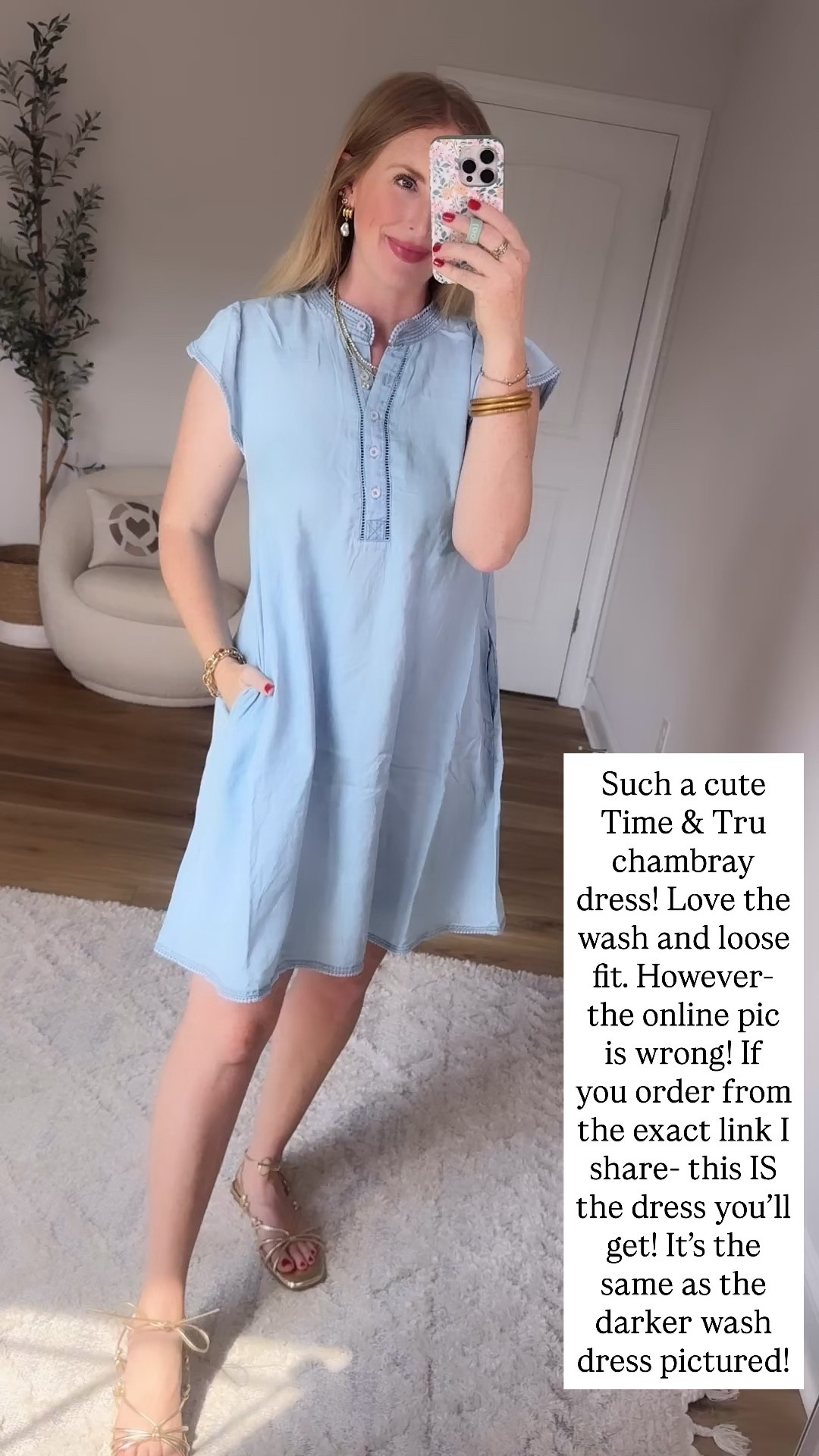 Walmart try on, time and tru, chambray dress

#LTKootd #LTKmomlife
