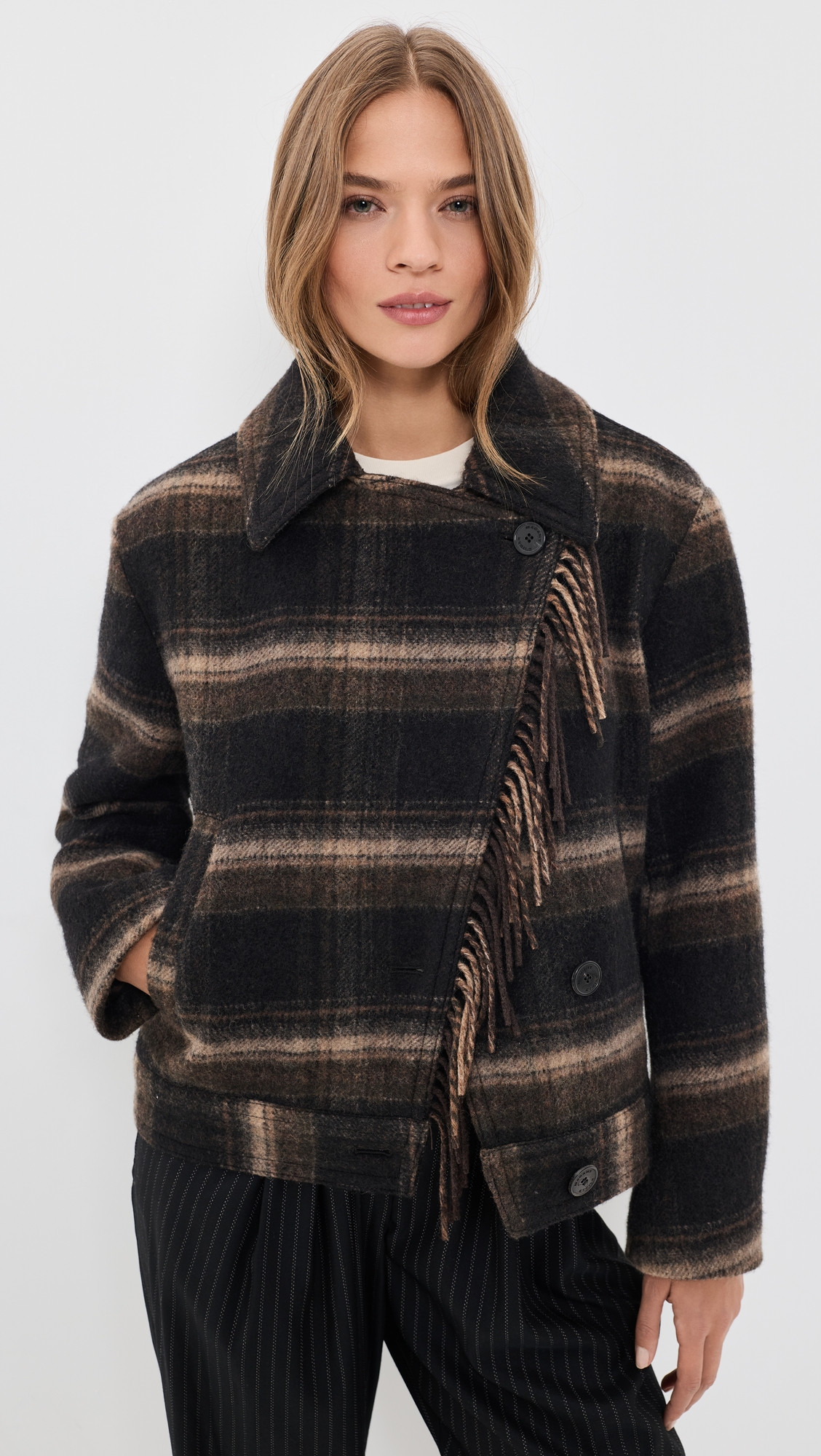 Isabel Marant Étoile Galeane Jacket Black/Khaki 40 | Shopbop