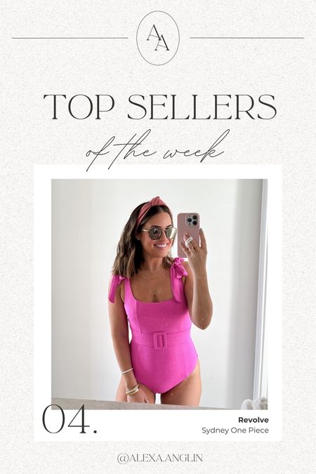 Top sellers of the week— Sydney One Piece 

Love a pink look + it’s so flattering with the belt! I’m wearing size small for reference- also linking a very similar option on Amazon! 

#LTKstyletip #LTKswim #LTKtravel
