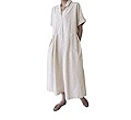 chouyatou Women's Cotton Striped Shirt Dress Button Up Short Sleeve Midi Long Shift Dress with Po... | Amazon (US)