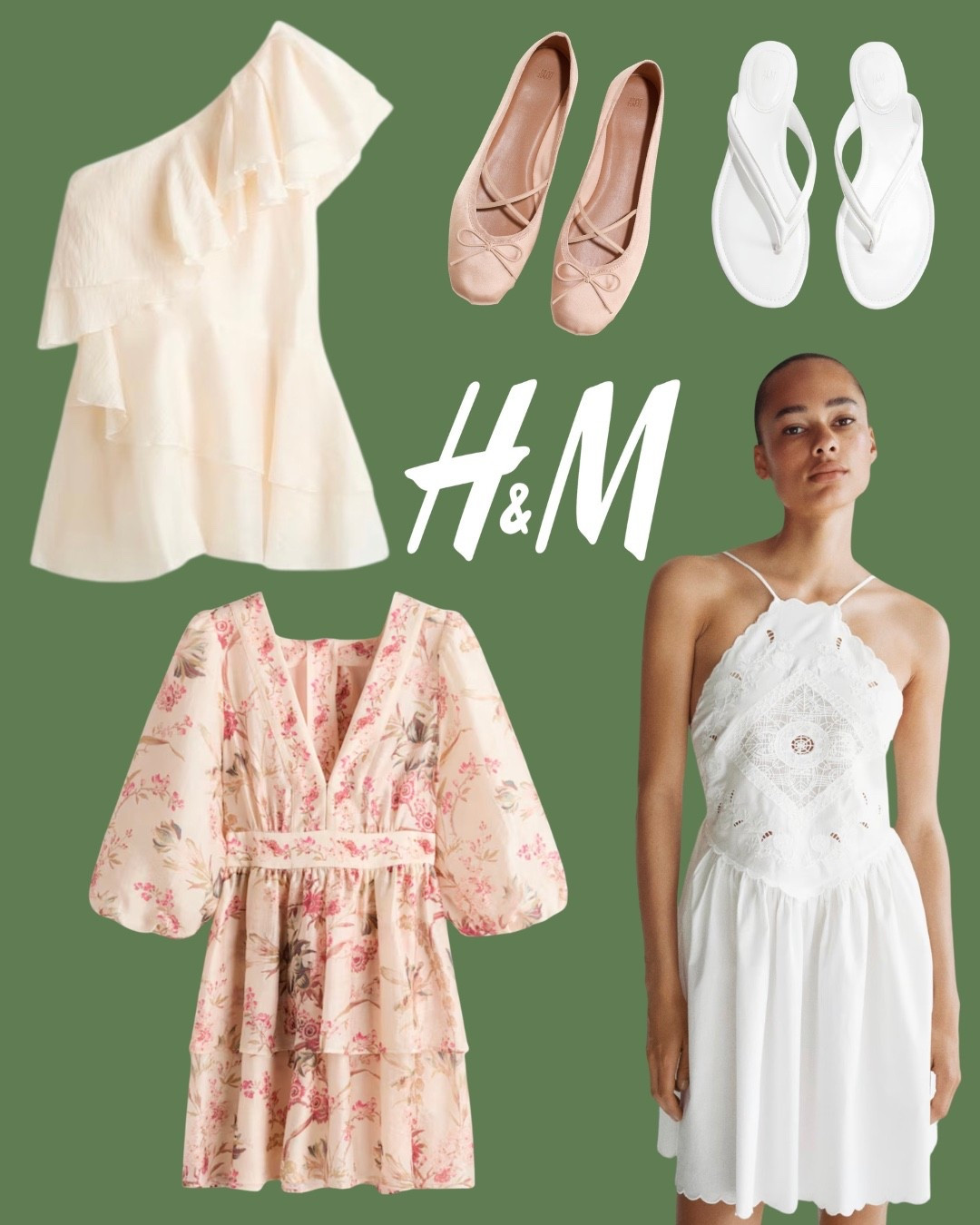 H&M New In girly summer picks 🤍✨

#summerdress #girlydress #flounce #flippydress #zimmerman #zimmermandupe #hm #handm #whiteminidress #minidress #daydress #balletpumps #sandals #flipflops #womenssummeroutfits #stylingideas #outfitideas

#LTKsummer #LTKuk #LTKdresses