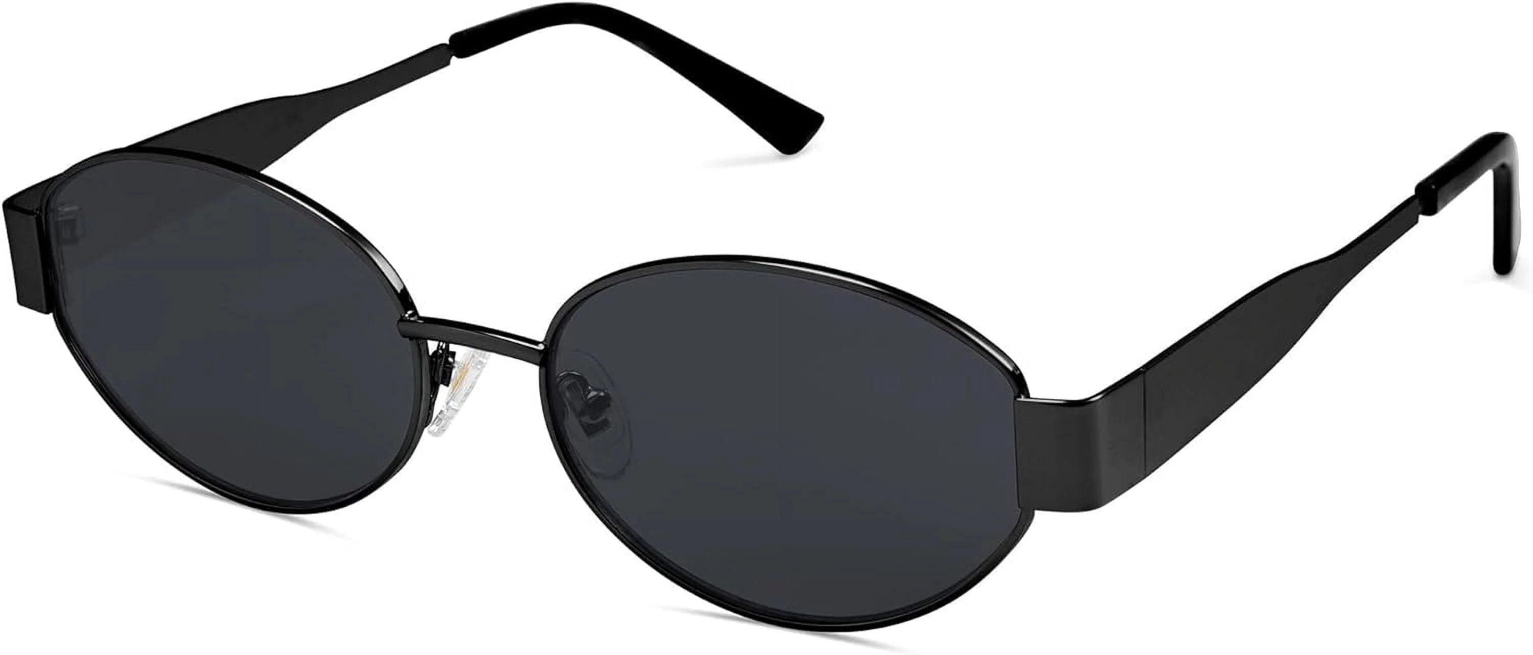 KWATE Retro Oval Sunglasses for Women Men Trendy Sun Glasses Classic Shades UV400 Protection | Walmart (US)