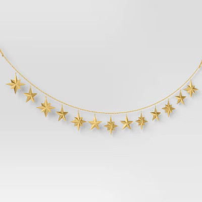 72" Christmas Gold Star Garland - Wondershop™ | Target