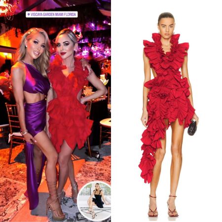 Life's Ruffle // Get Details On Nicole Martin's Red Ruffle Dress With The Link In Our Bio 📸= @lisahochstein #RHOM #NicoleMartin