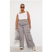 Plus Grey Washed Cargo Pants | PrettyLittleThing US