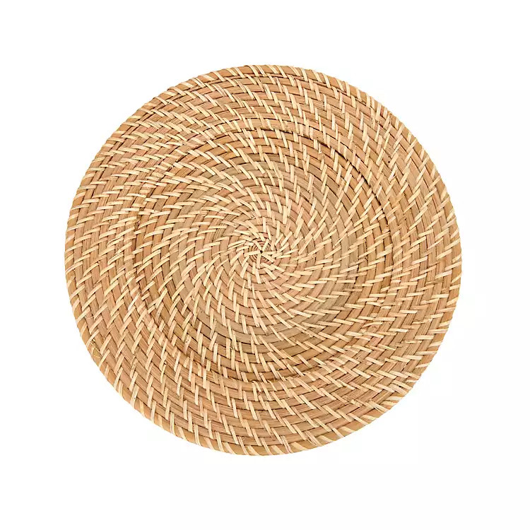 New! Natural Rattan Woven Charger | Kirklands