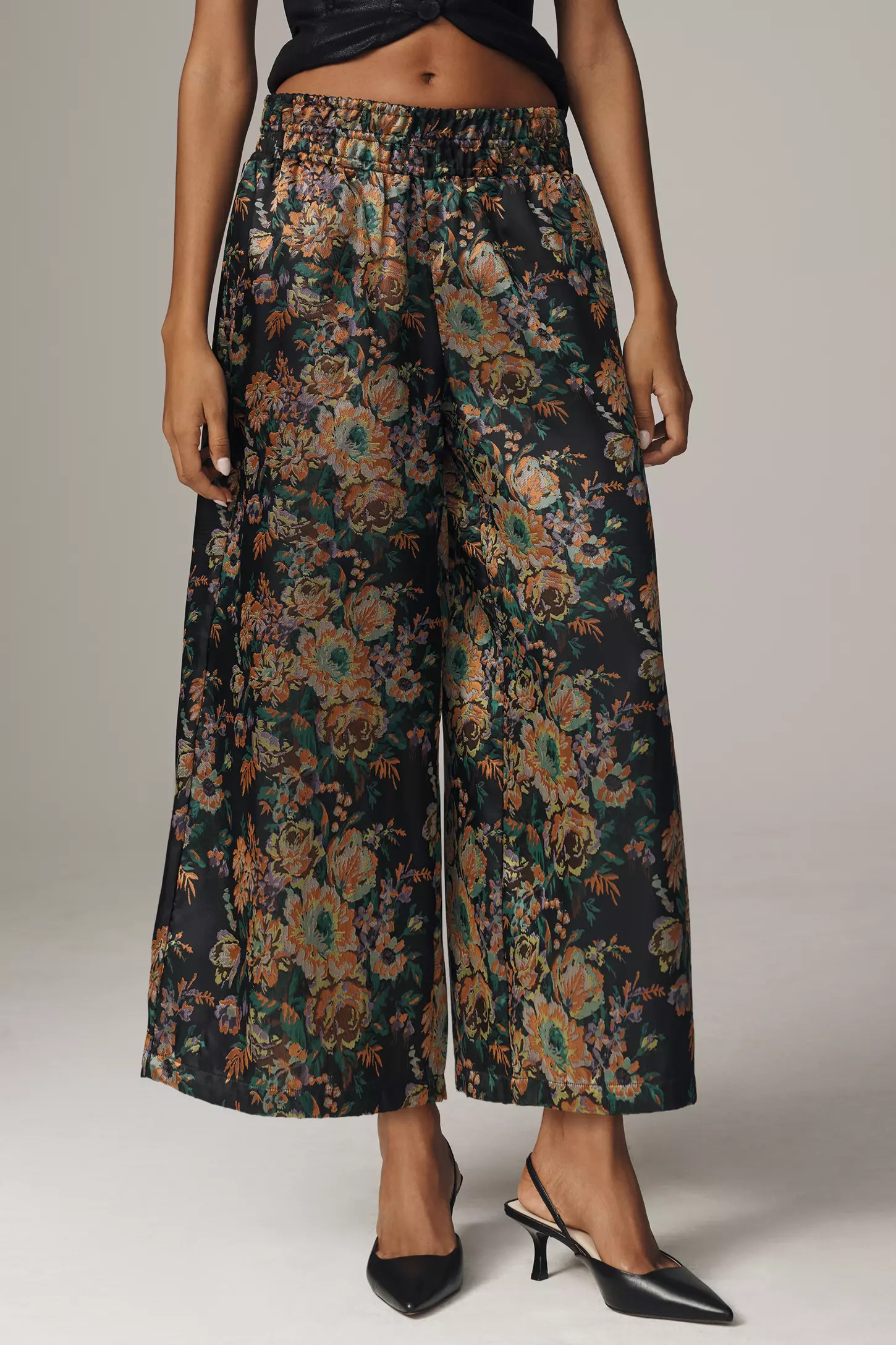 The Somerset Pull-On Pants: Cropped Jacquard Edition | Anthropologie (US)