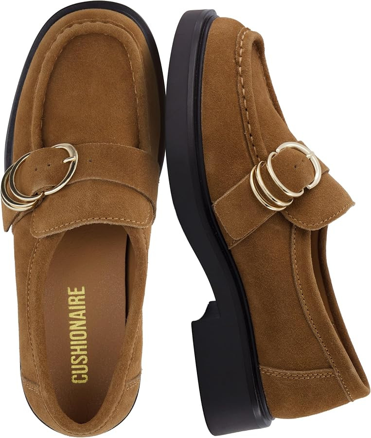 CUSHIONAIRE Giulia Loafers for Women, Genuine Leather Womens Dress Shoes | Amazon (US)