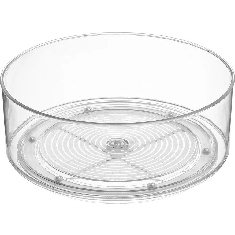 Home Intuition Round Plastic Lazy Susan Turntable Food Storage Container for Kitchen (9" Round, 1... | Walmart (US)
