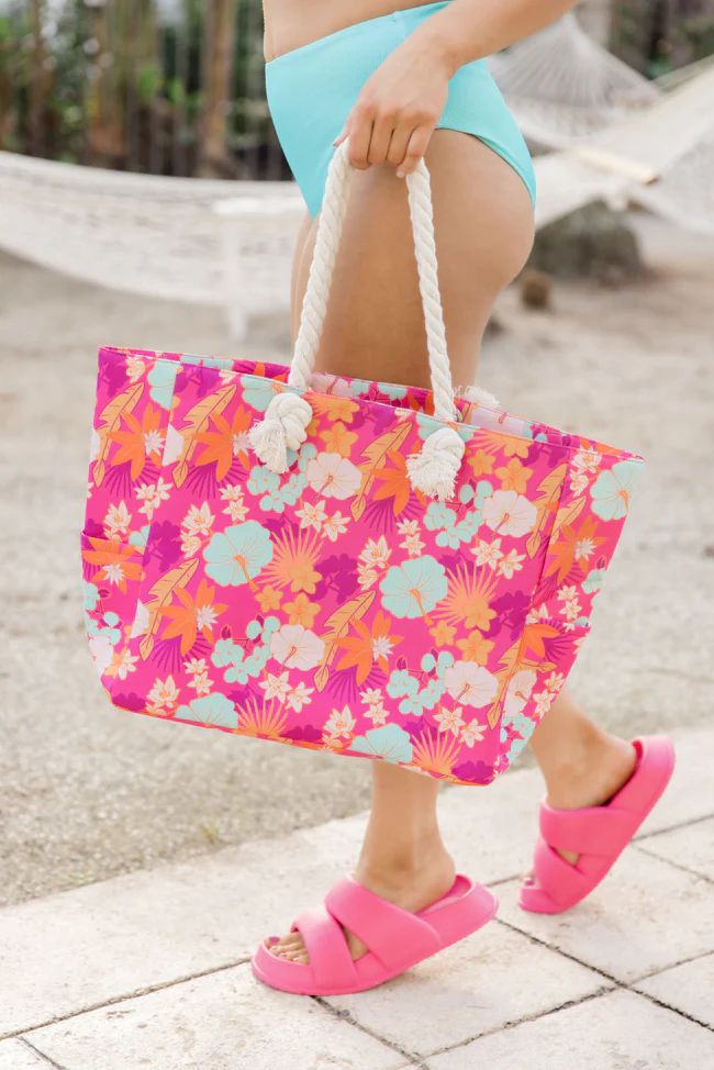 Palm Party Pool Bag FINAL SALE | Pink Lily