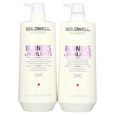 Goldwell Dualsenses Blonde Highlights Anti-Yellow Shampoo&Conditioner Liter Set | Walmart (US)