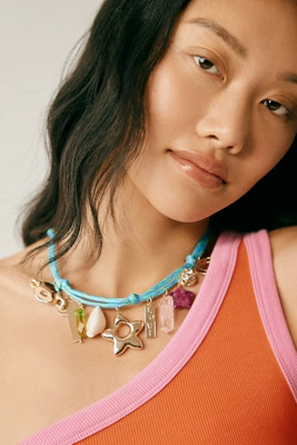 Multi-Color Cord Charm Necklace | Anthropologie (US)