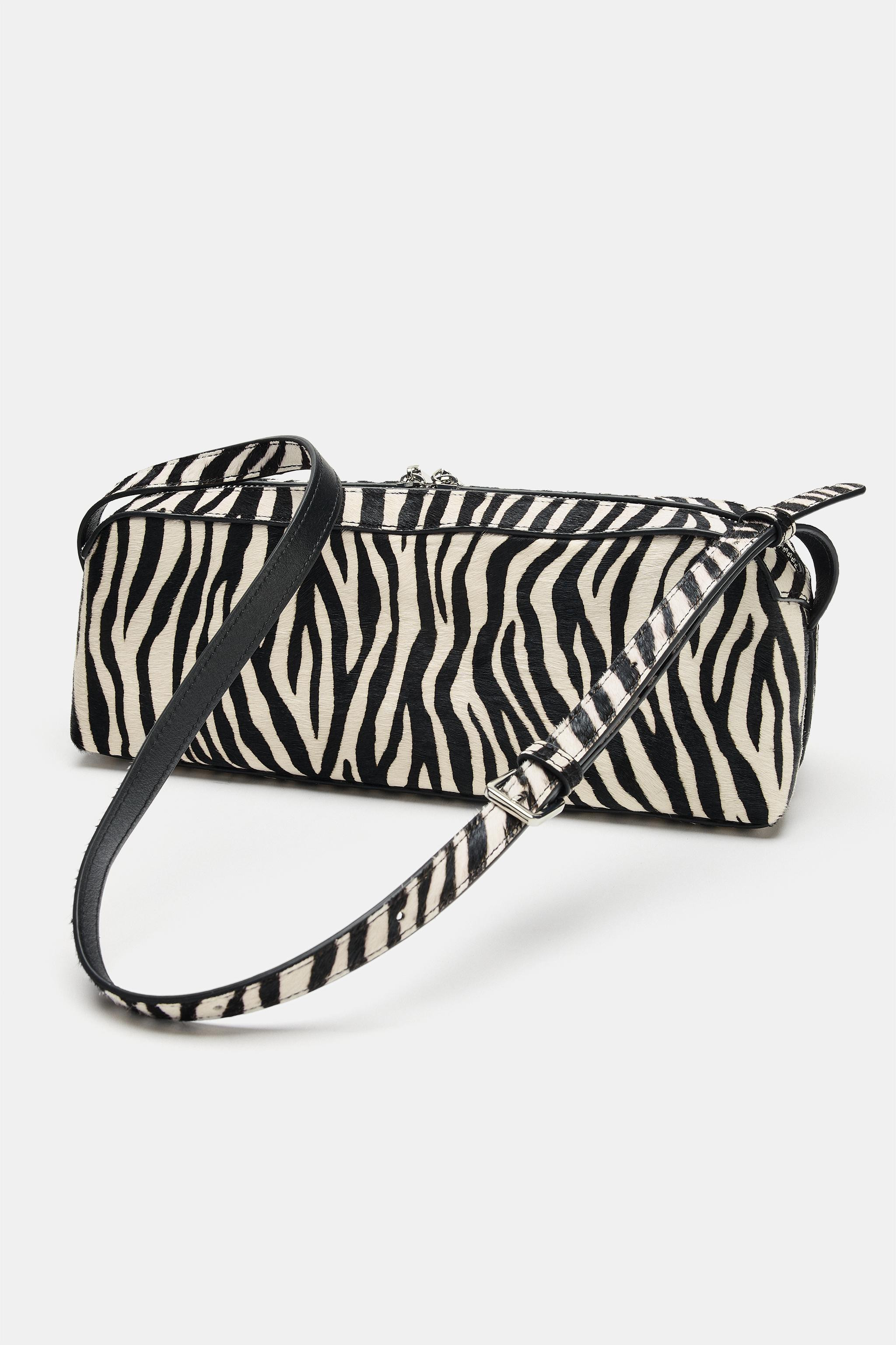 Zara - Animal Print Shoulder Bag - Zebra - One Size Only - Woman | Zara US
