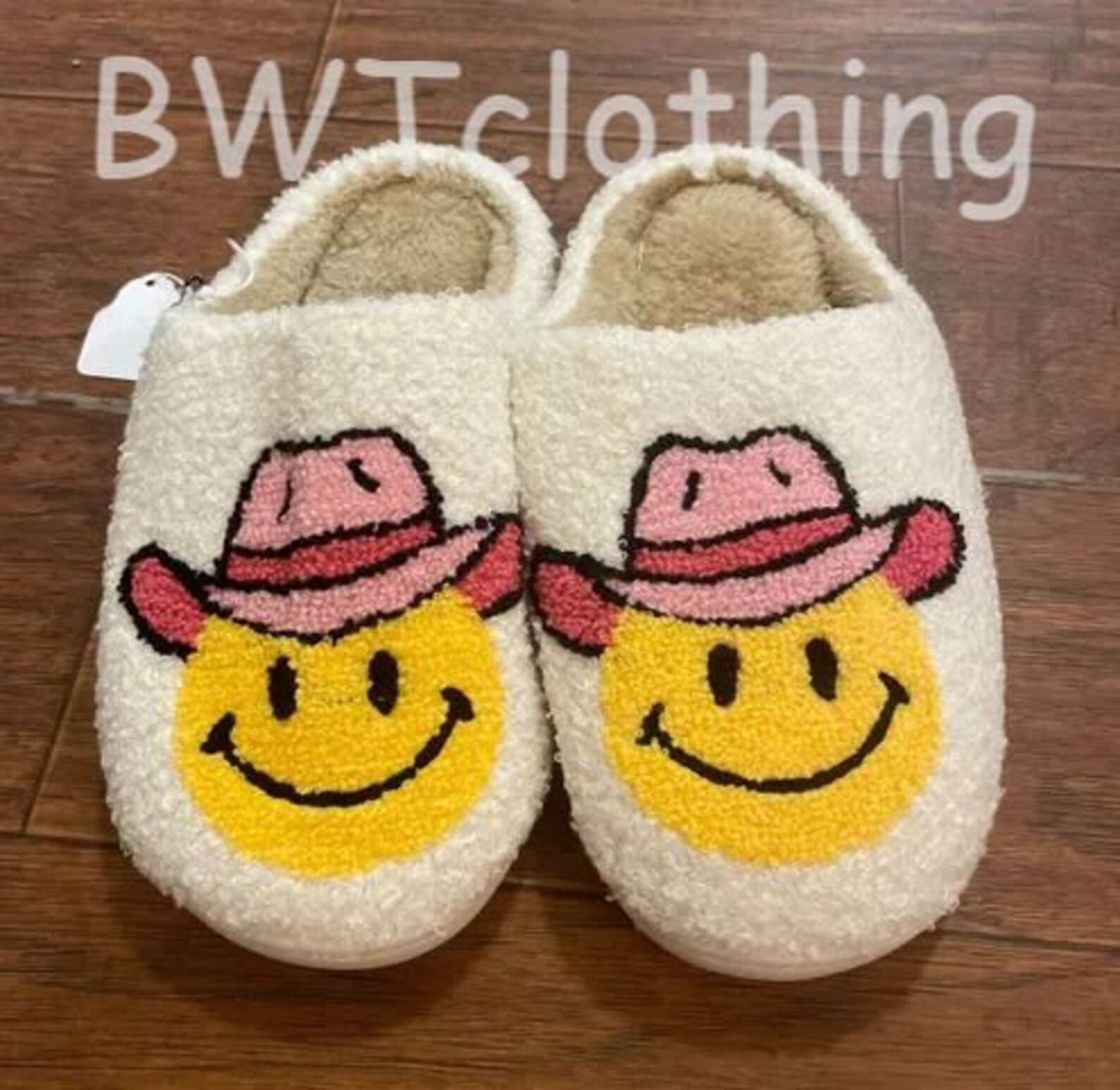 Cowgirl Hat Fuzzy Slippers, Women's Slipper, Cute Slides for Women, Comfortable Smiley Slides, Mo... | Etsy (US)