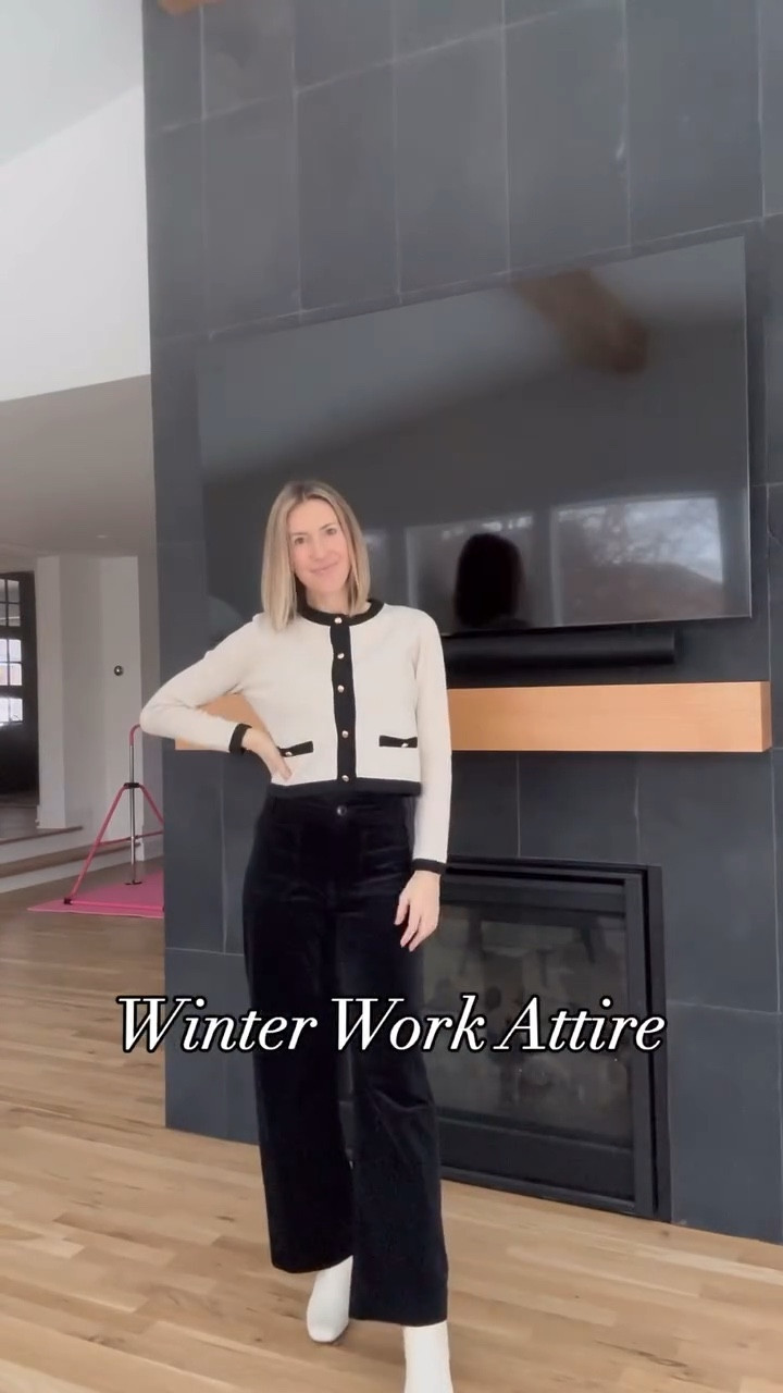 Winter Work Attire :: Black and Cream Edition 🖤
It’s too hard to choose a favorite from these but the corduroy pants are SO soft, have cute front pockets and I love that they’re high waisted. This tweed jacket is gorgeous with all the sparkles 😍It would truly elevate ANY work or night on the town outfit!

Tops, Sweater, Tweed Jacket and Long coat in SM
Corduroy Pants (full length) size 26, Dress pants size 2

#LTKWorkwear