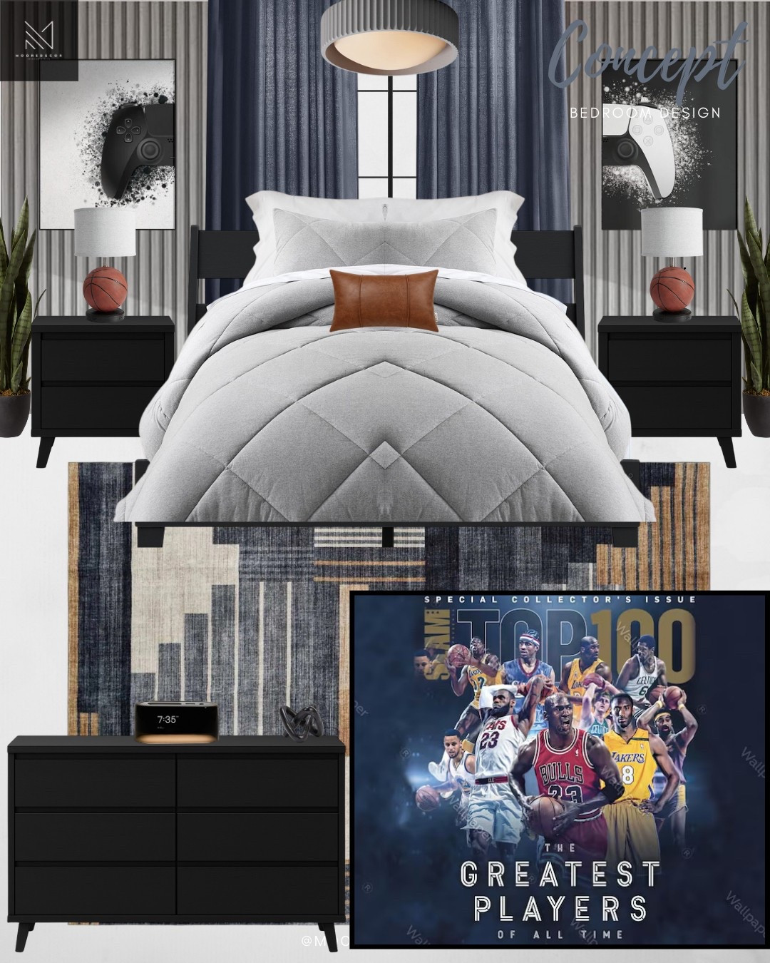 Client Approved✔️

Where style meets sports — this boys’ room blends modern design with a love for gaming and basketball. Featuring bold contrast, sleek black furniture, and subtle athletic touches for a space that feels both cool and personal. Shop the full look and recreate the vibe!

#LTKStyleTip #LTKHome #LTKKids
