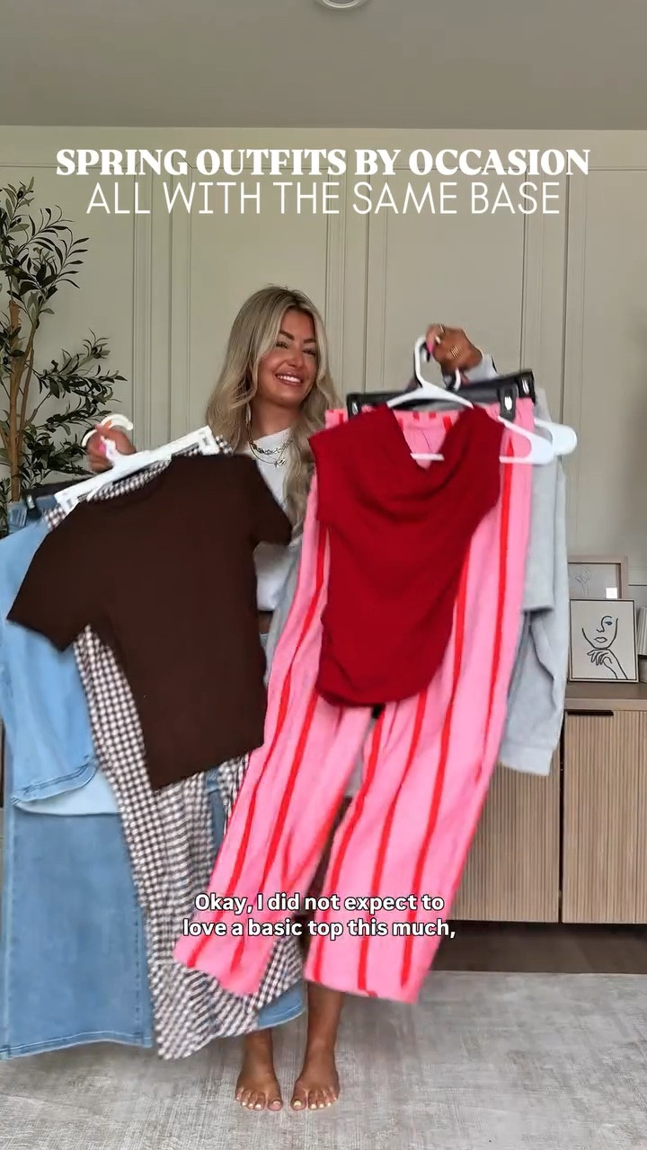 spring outfit ideas with the same base! Comment “SHOP” and I’ll send yeah the details 🌸 all @amazonfashion !! @dazzwear.us 

Amazon best sellers fashion, Amazon viral fashion finds, Amazon hidden gems fashion, Amazon new arrivals clothing, Amazon spring try on haul, Amazon trendy outfits, Amazon fashion deals, Amazon look for less outfits, Amazon capsule wardrobe, Amazon outfit inspo 2026