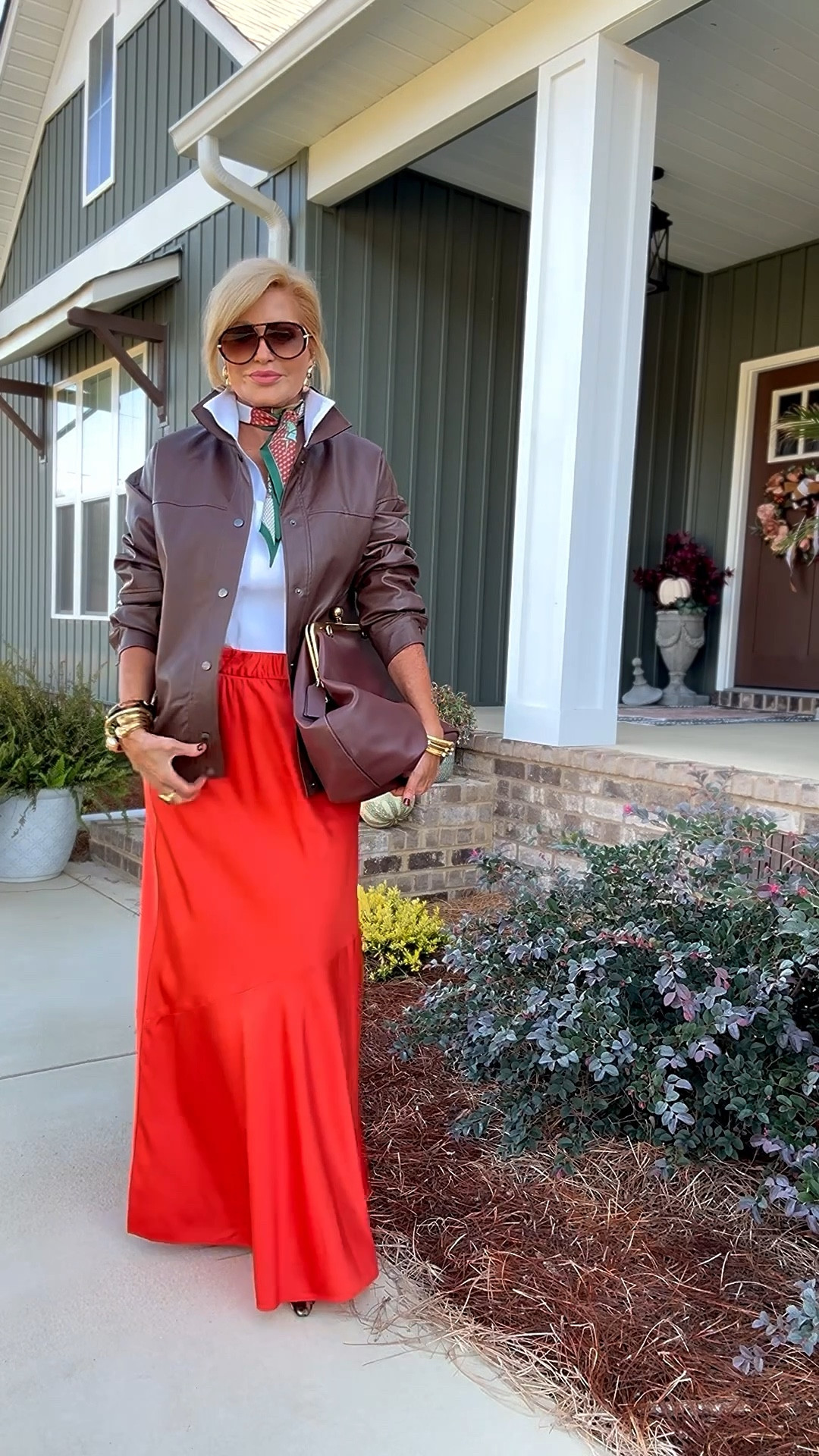 My oversized jacket is 10/10.  It looks high end & it’s all about chocolate brown & the oversized moto jacket.  I’m wearing my true size med in my jacket & sized down to a small in my skirt I’ve been wearing on repeat this fall 🍂

#LTKTravel #LTKStyleTip #LTKOver40