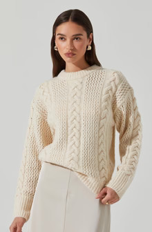 Lisbeth Cable Knit Sweater | ASTR The Label (US)