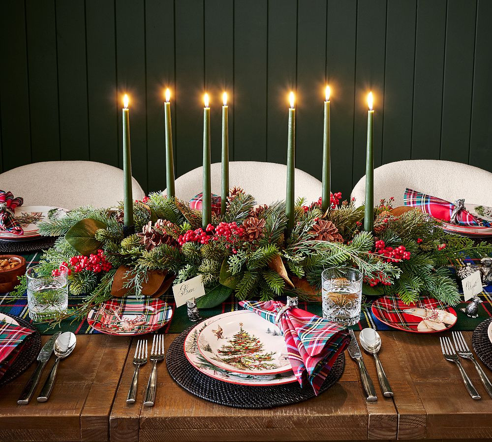 Faux Mixed Berry Candle Holder Centerpiece | Pottery Barn (US)