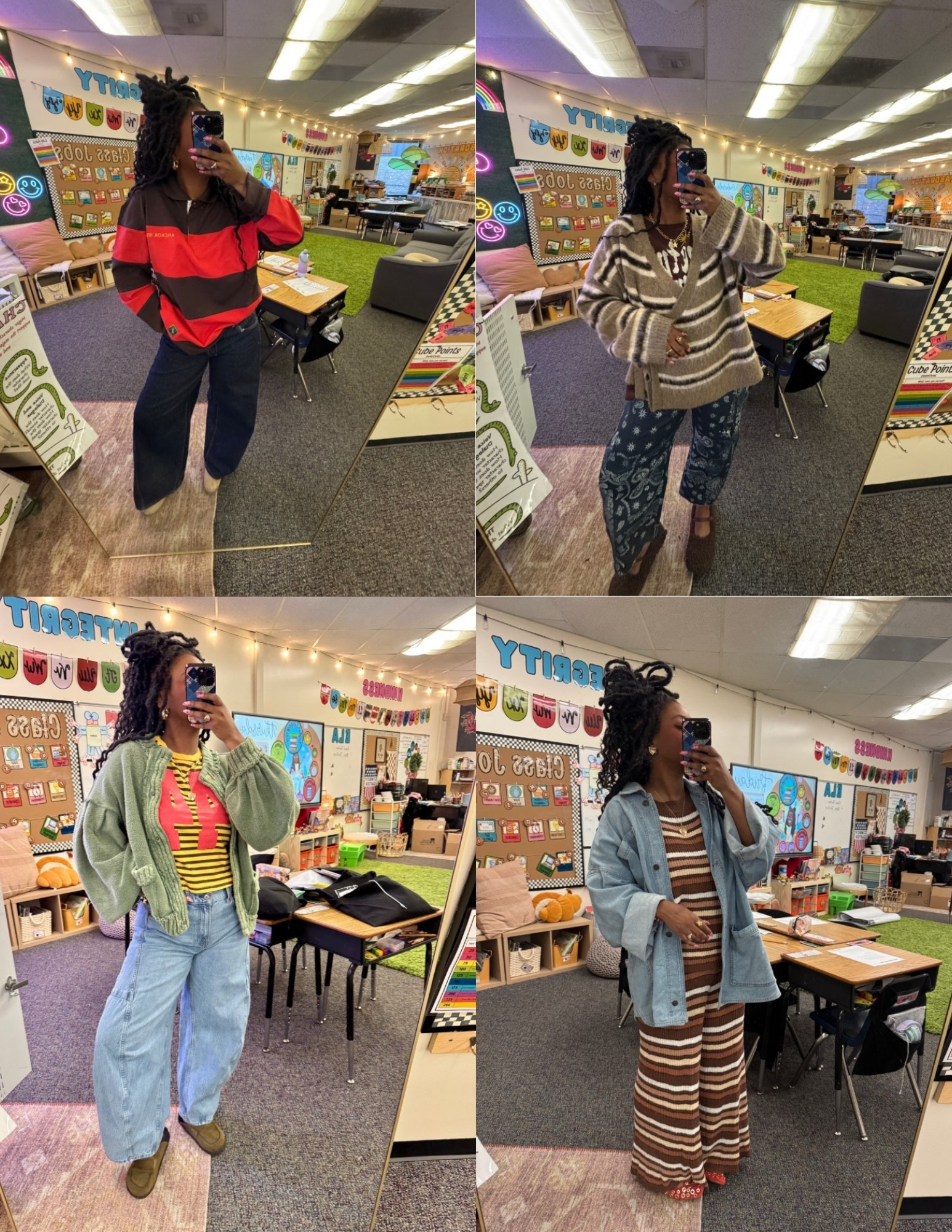 Outfits of the week! 
Tuesday;
- Zara Shirt: Medium (1165/047/700)
- Jeans: 28
Wednesday: 
-Graphic Tee: One Size
- Jeans: 28
- Wrap Cardigan: Medium
Thursday: 
- Tee: Small
- Cardigan: Medium
- Jeans: 27 (Curve Love) 
Friday: 
- Matching Set: Small
- Jacket: Medium

#LTKootd #LTKdayinmylife #LTKgrwm