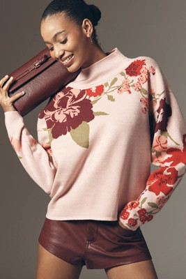 The Carys Mock-Neck Sweater by Maeve | Anthropologie (US)