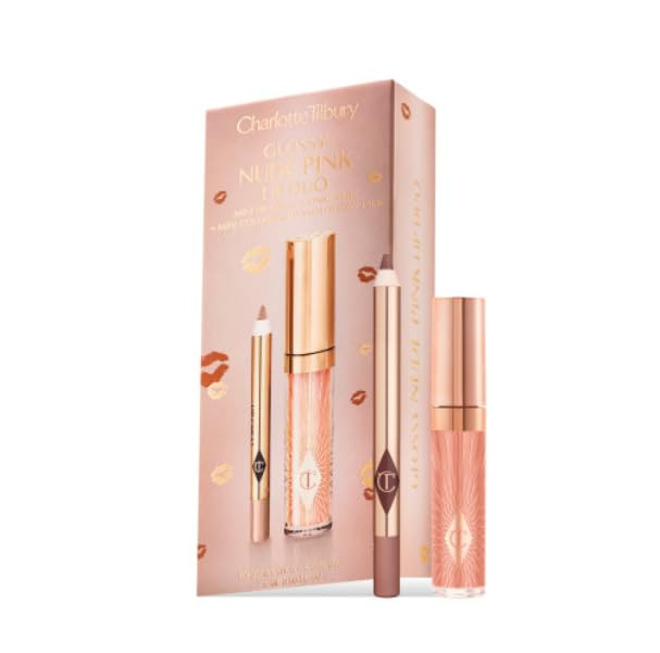 CHARLOTTE TILBURY Mini Glossy Pink Lip Gloss + Lip Liner Set - Nude Pink | Amazon (US)
