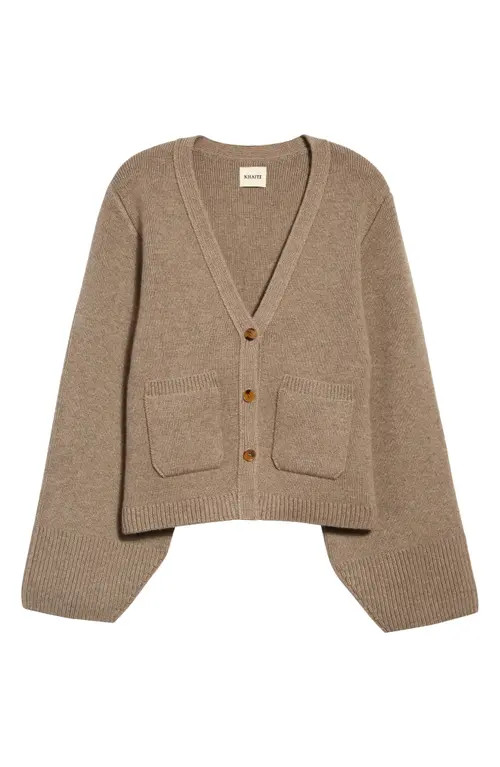 Khaite The Scarlet Cardigan in Barley at Nordstrom, Size Large | Nordstrom